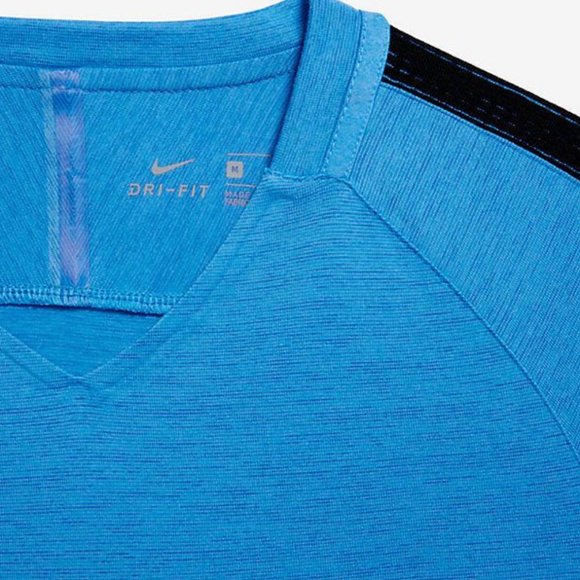 Nike Men's Dri-FIT Squad Short Sleeve Training V-Neck Top - Pacific Blue (Large) - Picture 3 of 3